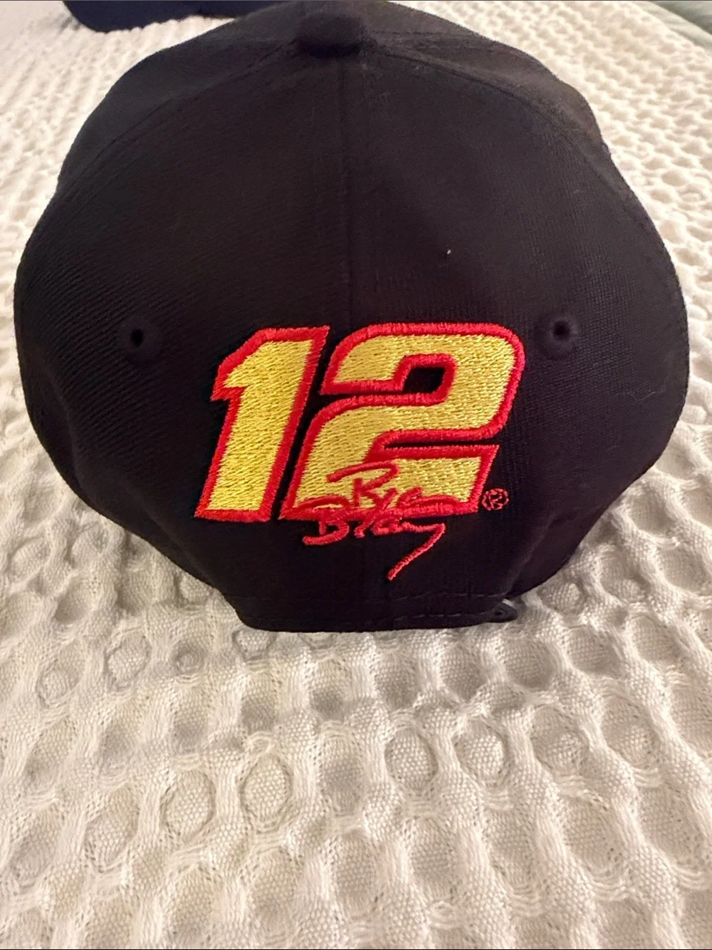 New Era Ryan Blaney Black Baseball Hat with Yellow Logo Accent